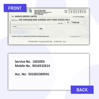 Cheque Back Printing
